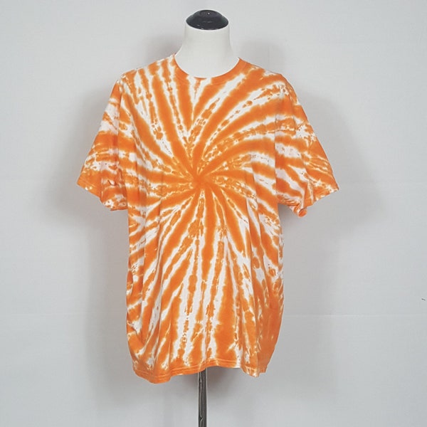 Tie Dye Shirt "Orange & White" (Hand Dyed) | Youth / Adult Unisex XS to 3XL in Short or Long Sleeve | Tennessee | Texas | Hippie