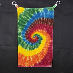 Tie Dye Hand Towel 16&quot;x26&quot; | 100% Terry Velour Cotton (Hand Dyed)