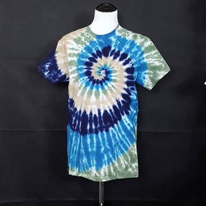 Hand Dyed Spiral Tie Dye Shirt | Unisex Cotton Festival Tee