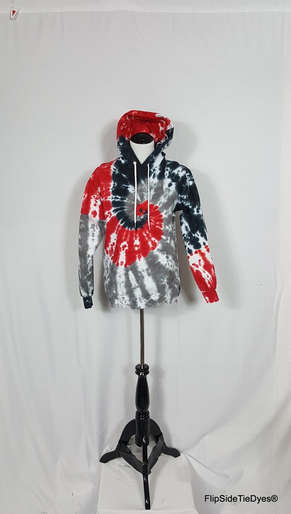 Pick Size Red black grey Tie Dye Hoodie Hanes Ultimate Cotton Available Sizes S M L XL XXL 3XL Hippie Hoodie Buckeye Etsy