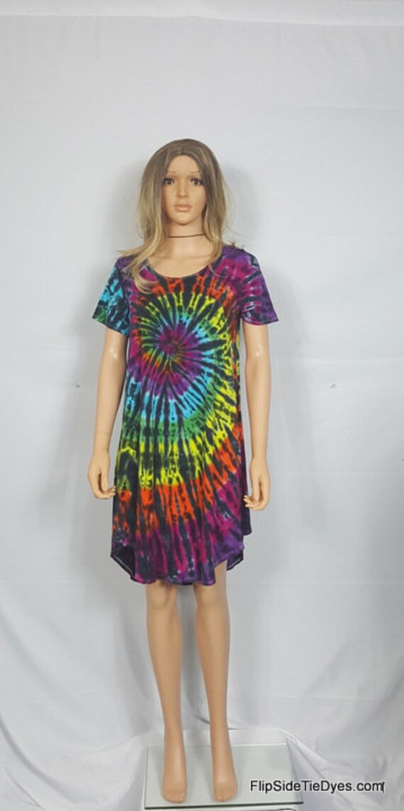 Pick Size | Premium Rayon Tie Dye Casual Dress (hand Dyed) | Women Sizes  Adult S M L XL | Festival | Rave | Hippie | Made in USA - Etsy