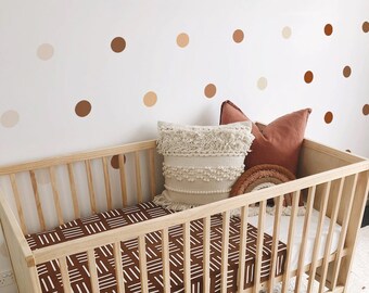 Boho Earth Tone POLKA DOT Spot Nursery Wall Decals | Boho Nursery Wall Decal Stickers | REMOVEABLE Wall Decal Stickers | Boho Nursery Decor