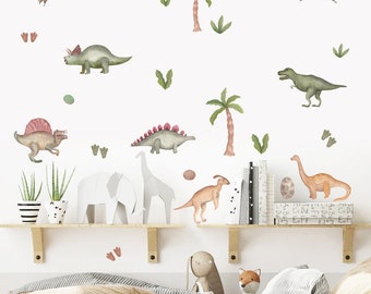 DINOSAUR Nursery Wall Decal, Wall Decals Kids, Nursery Decor Boy Room Decals, Boho Nursery Wall Decal Sticker, REMOVEABLE Wall Decal Sticker