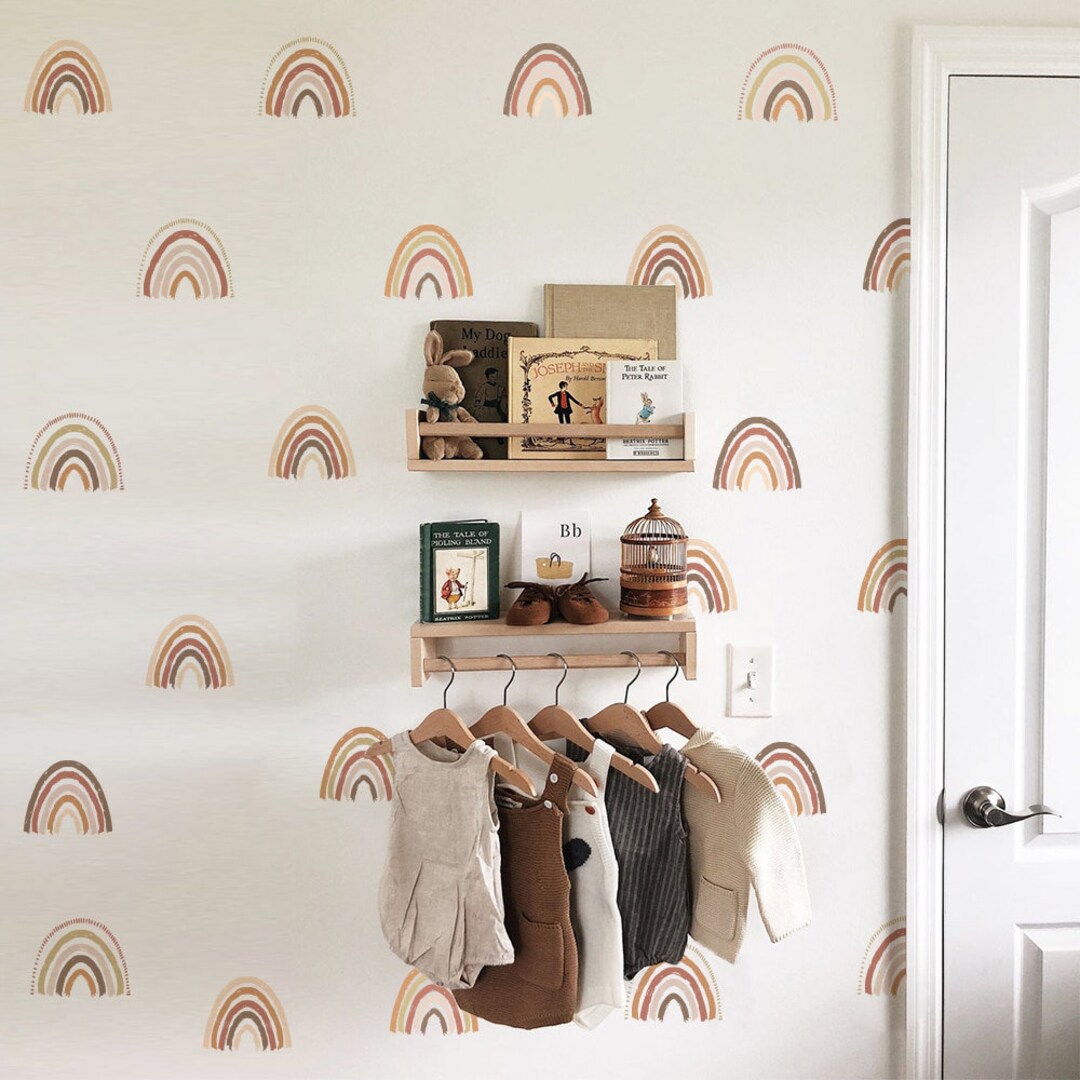 Boho Rainbow Nursery Wall Decals, Boho Nursery Wall Decal Stickers ...