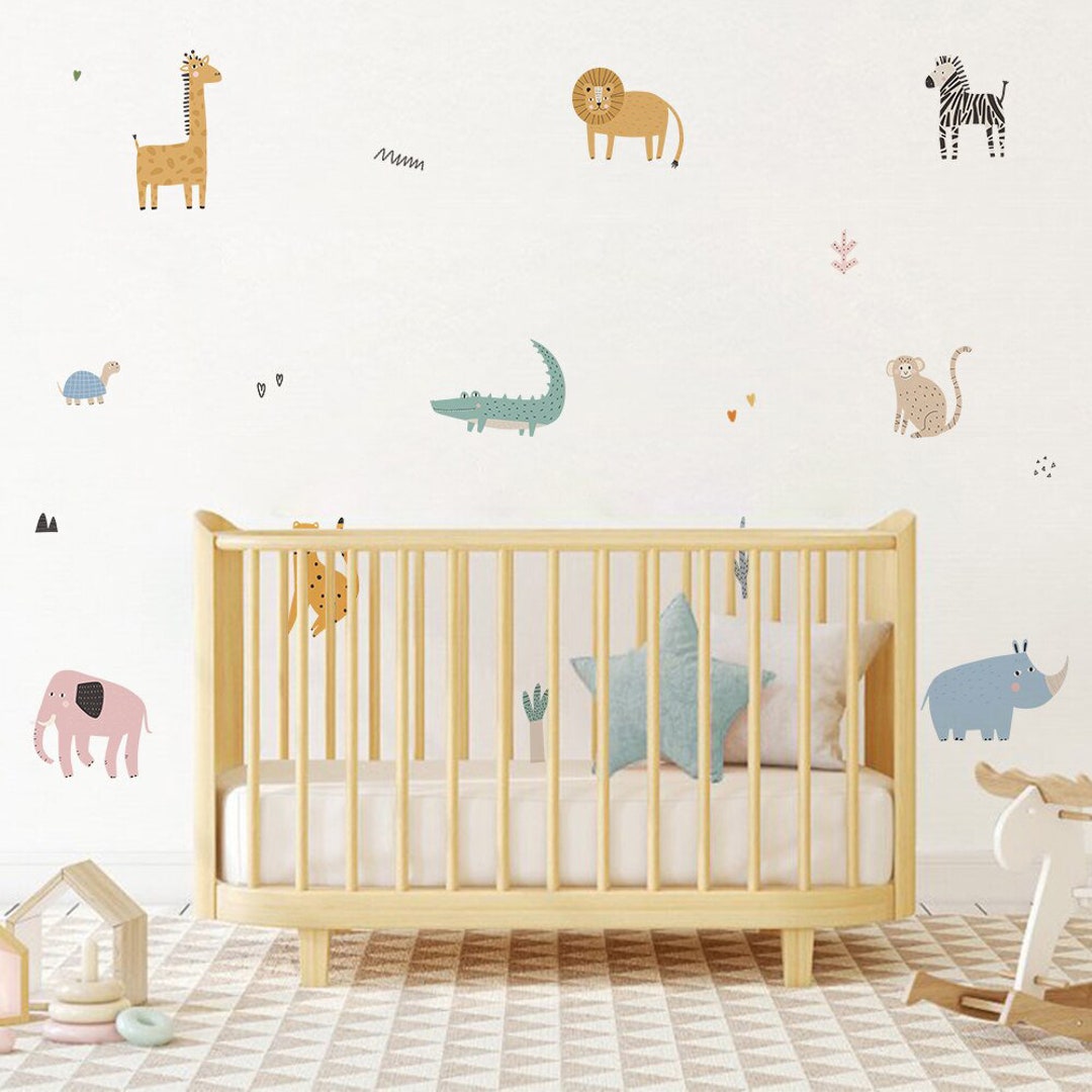 Boho Nursery SAFARI JUNGLE Decals | Boho Nursery Wall Decal Stickers ...
