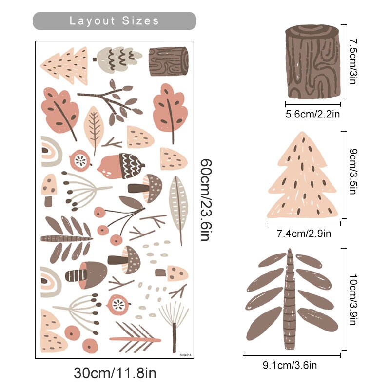 Boho WOODLAND Nursery Wall Decals | Boho Nursery Wall Decal Stickers ...