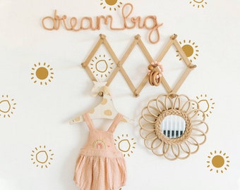 Calcomanías de pared Boho para habitación infantil, calcomanías de pared Boho para habitación infantil, calcomanías de pared extraíbles, decoración Boho para habitación infantil, calcomanías neutrales para habitación infantil