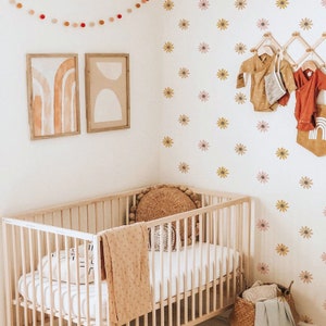 Boho DAISY FLOWER muurstickers | Daisy muurstickers | Bloemen muurstickers | Boho kinderkamer muur sticker stickers | VERWIJDERBARE muurstickers