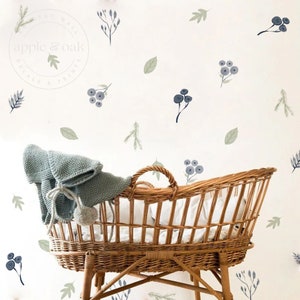 Boho Nursery FLORAL FLOWER Wall Decals | Floral Nursery Wall Decals | Boho Nursery Wall Decal Stickers | REMOVEABLE Wall Decal Stickers