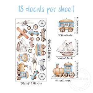 Airplane Nursery Wall Decals Kids Room Decals Boho Nursery Wall Sticker Nursery Boy Decor Aviation Nursery