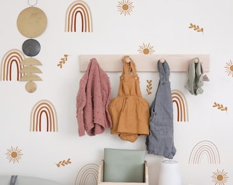 Boho Rainbow Sun Wall Decals | Boho Nursery Wall Decal Stickers | REMOVEABLE Wall Decal Stickers | Boho Nursery Decor