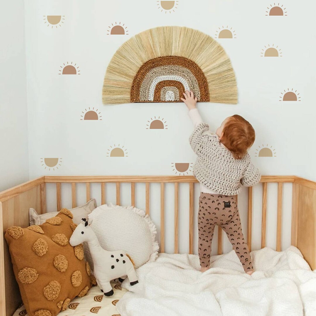 Boho Half Sun Decals | Cute HALF SUN Wall Decals | Boho Nursery Wall ...