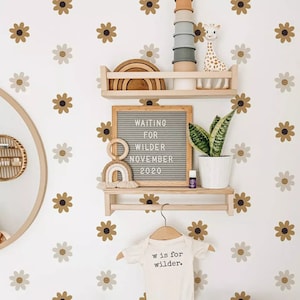 Boho bloemen DAISY FLOWER muurstickers | Boho kinderkamer muur sticker stickers | VERWIJDERBARE muurstickers | Boho kinderkamer decor