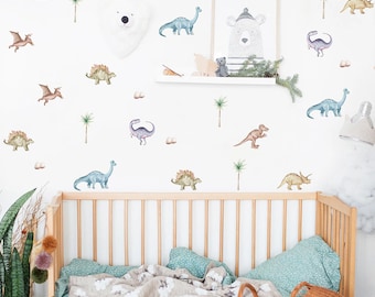 DINOSAUR Nursery Wall Decal, Wall Decals Kids, Nursery Decor Boy Room Decals, Boho Nursery Wall Decal Sticker, REMOVEABLE Wall Decal Sticker