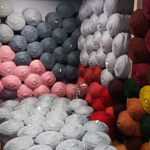 Chunky merino wool yarn, wool tops, pure wool, arm knitting, bulky yarn, DIY, giant knitting. arm knitting,wool xxl ,thick yarn image 5