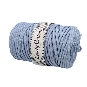 Braided cotton cord for macrame 5mm Lovely Cottons 100m