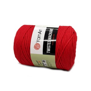 Fil MACRAME TORSADÉ 60% Coton, 40 cordon viscose 4mm/210m/500g Yarnart image 4