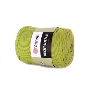 Fil MACRAME TORSADÉ 60% Coton, 40 cordon viscose 4mm/210m/500g Yarnart image 3