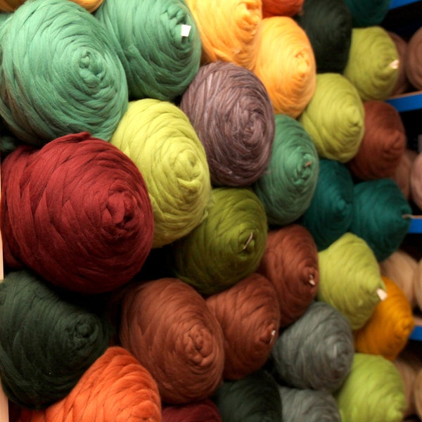 Hauts en laine mérinos encombrante, laine épaisse, fil épais, fil volumineux, laine épaisse, couverture de bricolage, tricot de bras, laine xxl, tricot géant, laine extrême