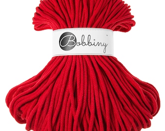 Braided cotton cord for macrame 5mm BOBBINY PREMIUM cotton yarn