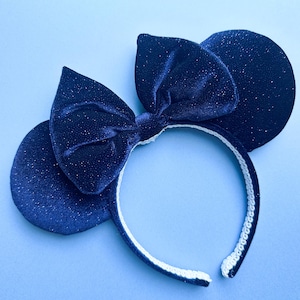 Blue Velvet Minnie Mouse Ears
