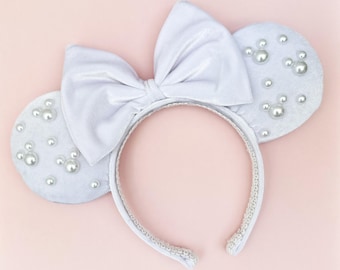 White Pearl Minnie Ears
