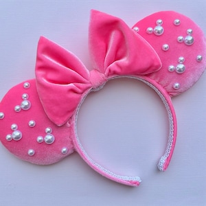 Hot Pink Pearl Minnie Ears