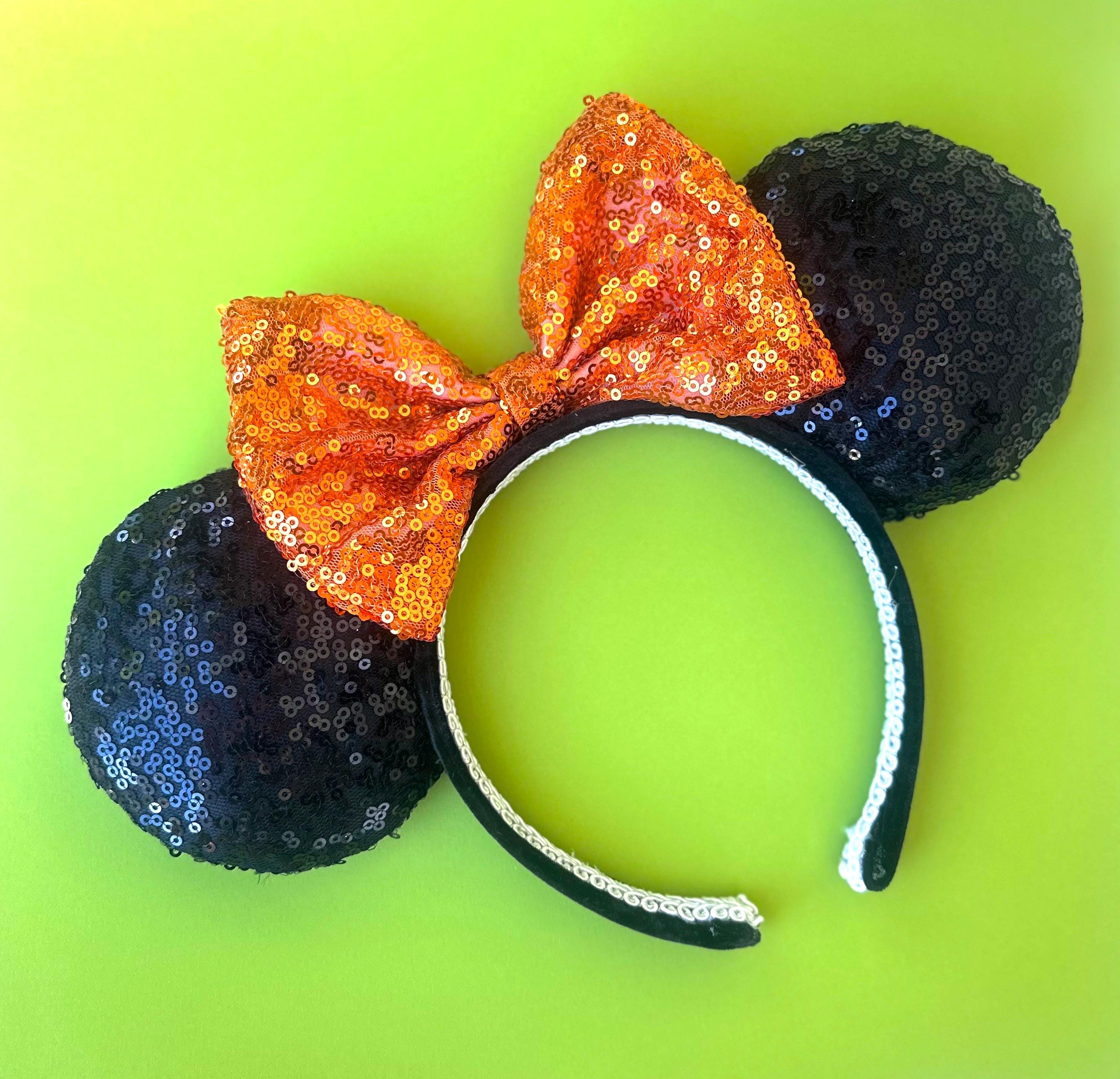 Disneys Minnie mouse orange sequin Halloween witch ears Amazon.com: DISNEY Parks EAR HEADBAND Adult HALLOWEEN 2017  main image 3
