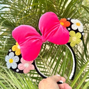 Pink Floral Minnie Mouse Ears
