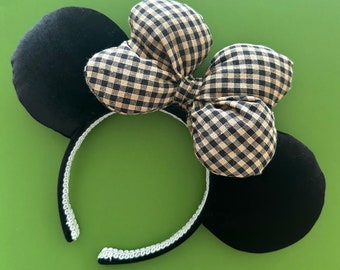 Gleam & Glimmer Co Sherpa Checkered Minnie Ears Headband gleam & gilmmer co | Accessories | Gleam Glimmer Co Sherpa  main image 3