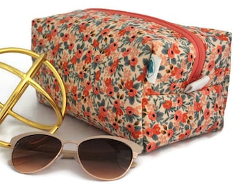 Boxy borsa - borsa da toilette - Dopp Kit - Travel Bag - trucco borsa - borsa accessori - Wash Bag - sacchetto bagnato - fucile carta Co - corallina Rosa