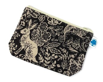 Woodland Cottage Rabbit Makeup Bag: Rifle Paper Co. Accessory Pouch