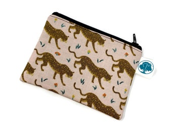 Camont Leopard - Coin Purse - Coin Bag - Change Purse - Small Cosmetic Bag - Zipper Pouch - Change Pouch - Rifle Paper Co