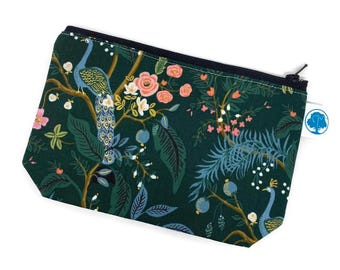 Floral Peacock Hunter Makeup Bag: Rifle Paper Co. Accessory Pouch