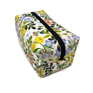 Floral Bee - Boxy Bag - Toiletry Bag - Dopp Kit - Travel Bag -Makeup Bag - Accessory Bag - Wash Bag - Wet Bag in Rifle Paper Co