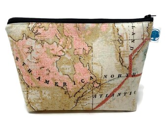 World Map Cosmetic Bag: Rifle Paper Co. Accessory Pouch