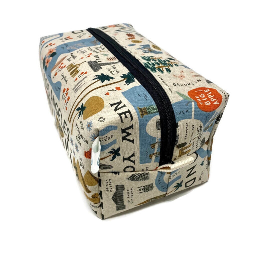 City Map Boxy Toiletry Bag: Rifle Paper Co. Travel Dopp Kit - Etsy