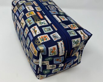 Postage Stamp - Boxy Bag - Toiletry Bag - Dopp Kit - Travel Bag -Makeup Bag - Accessory Bag - Wash Bag - Wet Bag in Rifle Paper Co