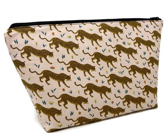 Camont Leopard - Extra Large Cosmetic Bag - Toiletry Bag - Travel Bag - Makeup Bag - Wet Bag - Accessory Pouch - Rifle Paper Co