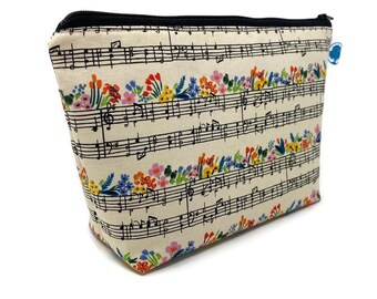 Floral Sheet Music Cosmetic Bag: Rifle Paper Co. Accessory Pouch