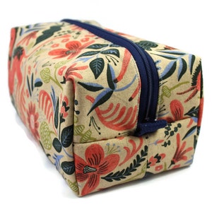 Boxy Bag - Toiletry Bag - Dopp Kit - Travel Bag -Makeup Bag - Accessory Bag - Wash Bag - Wet Bag in Rifle Paper Co Carousel Horse