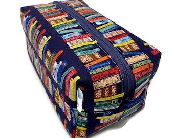 Classic Library Books Boxy Bag: Rifle Paper Co. Toiletry Travel Bag