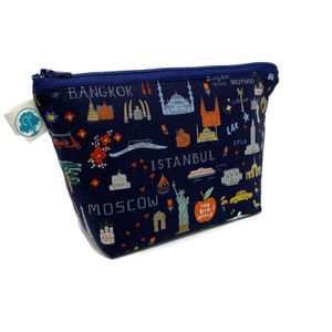 Travel Icons | Large Cosmetic Bag | Makeup Bag | Accessory Pouch | Toiletry Bag | Gadget Bag | Jewelry Pouch | Rifle Paper Co