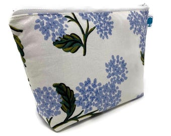 Hydrangia Floral Rose Cosmetic Bag: Rifle Paper Co. Accessory Pouch