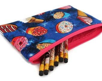 Pencil Pouch - Makeup Bag - Zipper Pouch - Cosmetic Bag - Zipper Clutch - Pencil Bag - Pencil Case - Gadget Bag in Deserts in Space