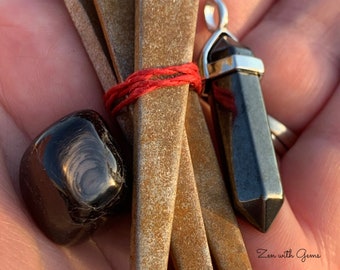 Coffin Nails, Hypersthene, Hematite Pendant, Rusted Nails, Meditation, Pagan Altar, Holistic, Magic, Spells, Ritual, Zen, Crystal Gird, Gems