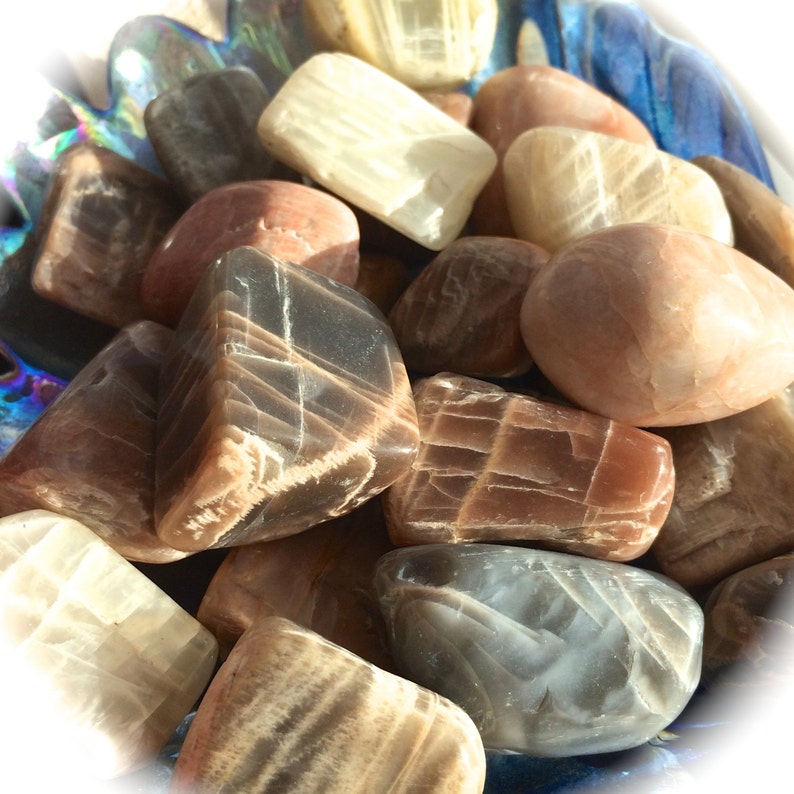 Tumbled Moonstone Large Moonstone Full Moon Charged Crystal Etsy