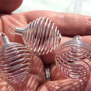 Gemstone Cage Pendant, Cage Necklace, Gemstone Cage Necklace, Crystal Cage, Flexible, Pendant!