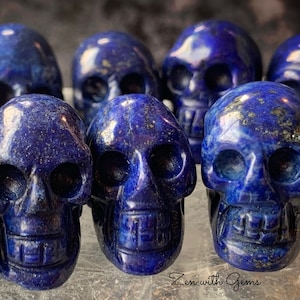 Lapis Lazuli Skull, Samhain, Halloween, Magic, Spells, Use on Crystal grid, Altar, Skull, Dia de los Muertos, Day of the Dead!