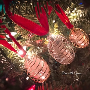 Quartz Ornament, Gold and Silver options, Holiday Decoration, Crystal Ornament, Christmas Tree, Yule, Sacred Space, Christmas Decoration!